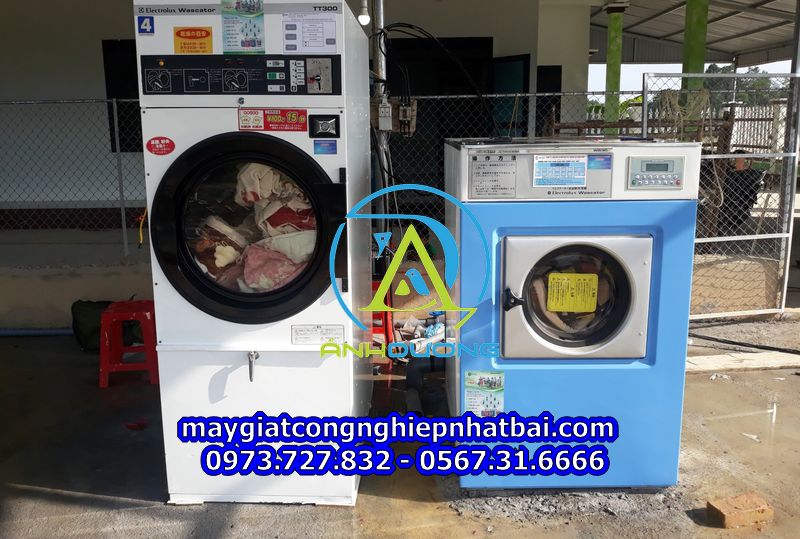 Lắp đặt máy giặt công nghiệp cũ nhật bãi tại Lục Yên